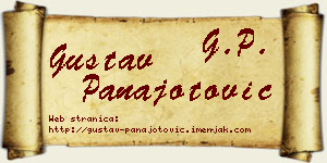 Gustav Panajotović vizit kartica